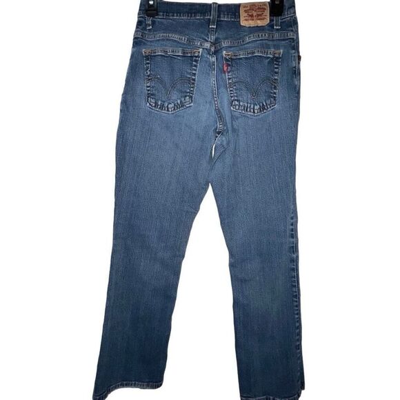 Levi's Womens Size‎ 6 Jeans Blue Faded Cotton Blend Relaxed Fit Bootcut - Picture 1 of 11